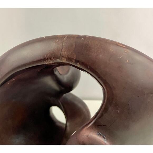 VTG Embrace Circle Stone Abstract Sculpture Mid Century Kenya Made 10" MCM Love - Picture 16 of 16